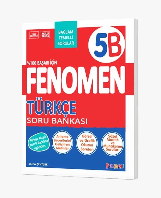 Fenomen Okul Yayınları 5 Türkçe B Soru Bankası - FENOMEN OKUL YAYINLARI kitap kapağı