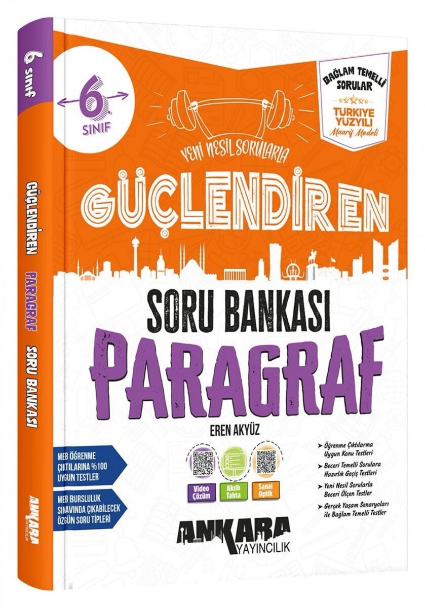 Ankara Yayıncılık 6. Sınıf Paragraf Güçlendiren Soru Bankası - Ankara Yayıncılık kitap kapağı