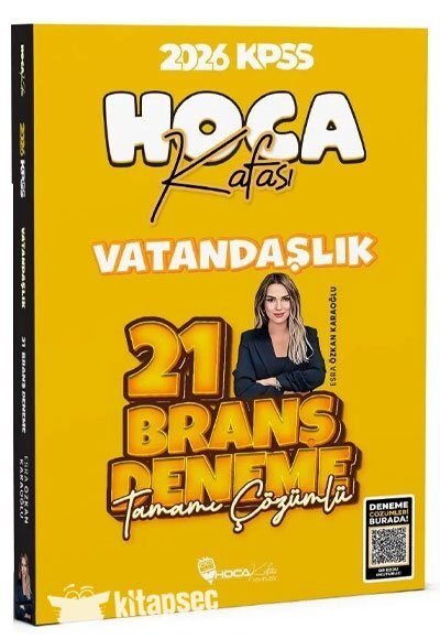 2026 KPSS Vatandaşlık 21 Deneme Çözümlü Esra Özkan Karaoğlu Hoca Kafası Yayınları