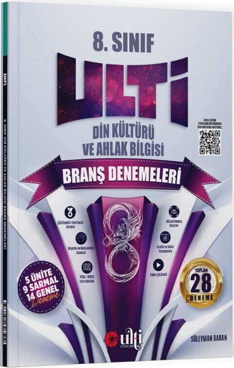 Ulti 8. Sınıf Deneme Din Kültürü - 2026-27 - Ulti Yayınları kitap kapağı