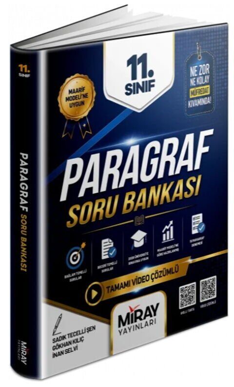 11. Sınıf Paragraf Soru Bankası - Miray Yayınları kitap kapağı