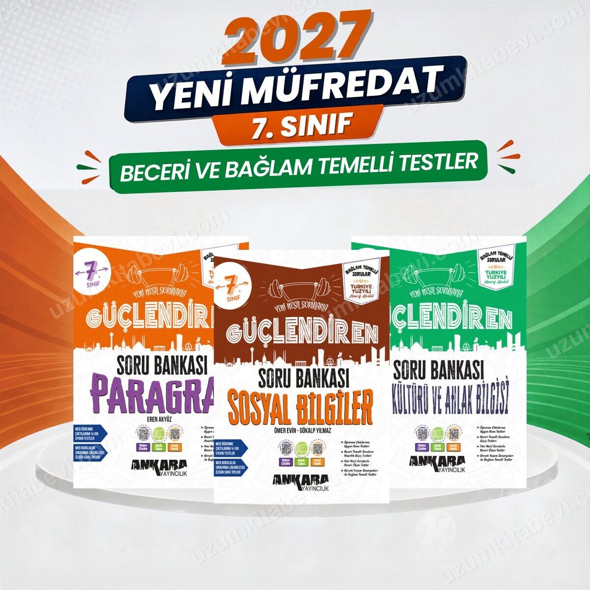 2027 7.Sınıf Güçlendiren S-D-P %100 Maarif Bağlam Temelli Yeni Müfredat Soru Bankası Seti( 3 Kitap) - Ankara Yayıncılık kitap kapağı