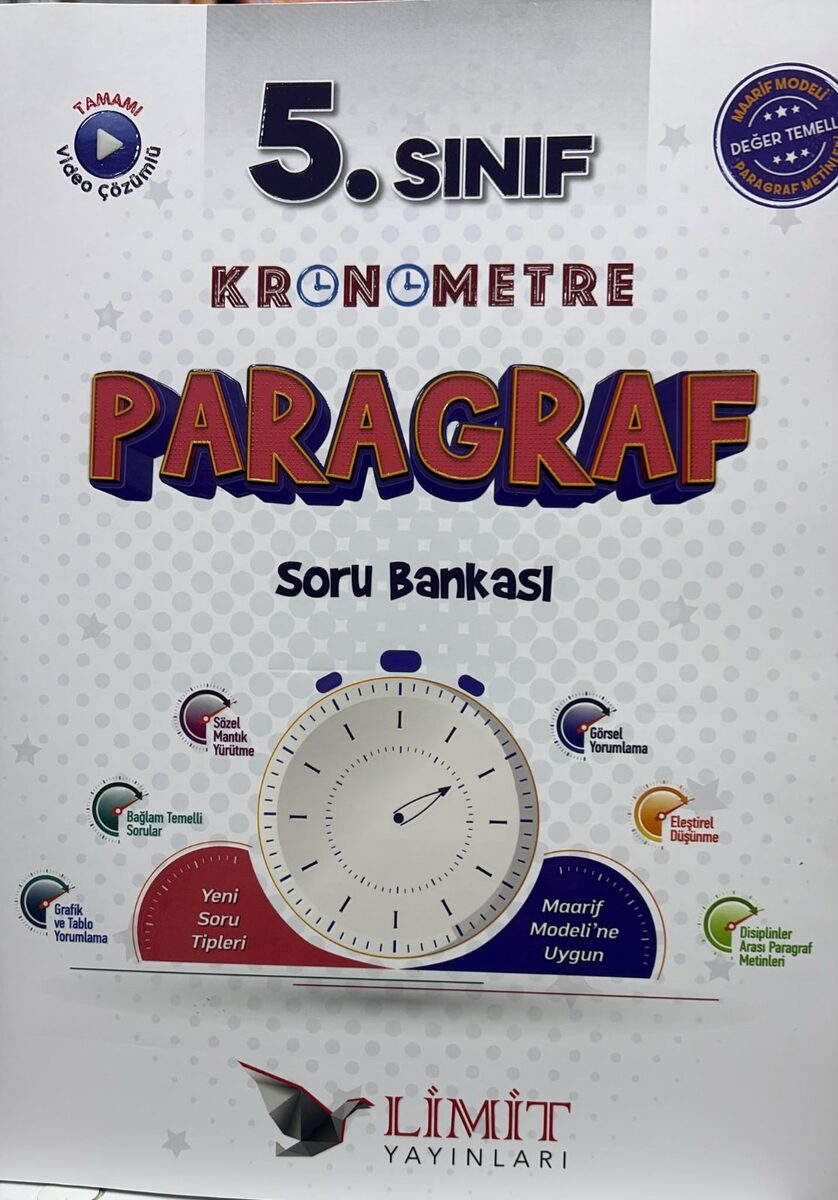 Limit Yayınları 5. SINIF KRONOMETRE PARAGRAF SORU BANKASI 2026-2027 - Limit Yayınları kitap kapağı