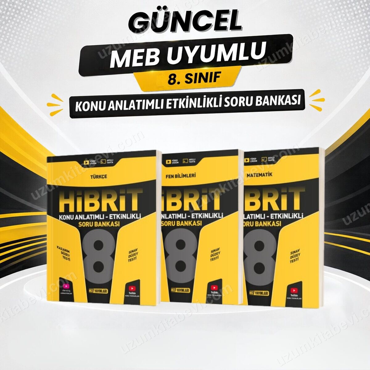 Hız Yayınları Güncel Müfredat 8.SINIF HİBRİT Matematik-Fen-Türkçe LGS Konu Anlatımlı Etkinlikli Soru Bankası - Hız Yayınları kitap kapağı