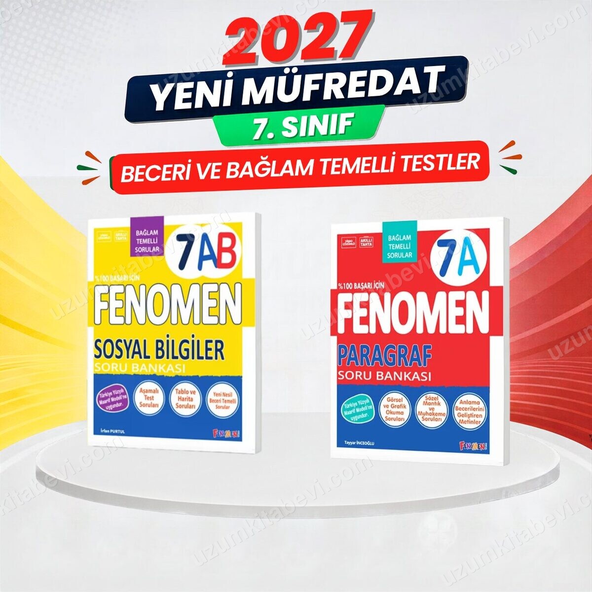 2027 7.Sınıf 7A PARAGRAF- 7AB SOSYAL BİLGİLER Maarif Yeni Müfredat Soru Bankası Seti(2 KİTAP)(Kolay-Orta) - FENOMEN OKUL YAYINLARI kitap kapağı