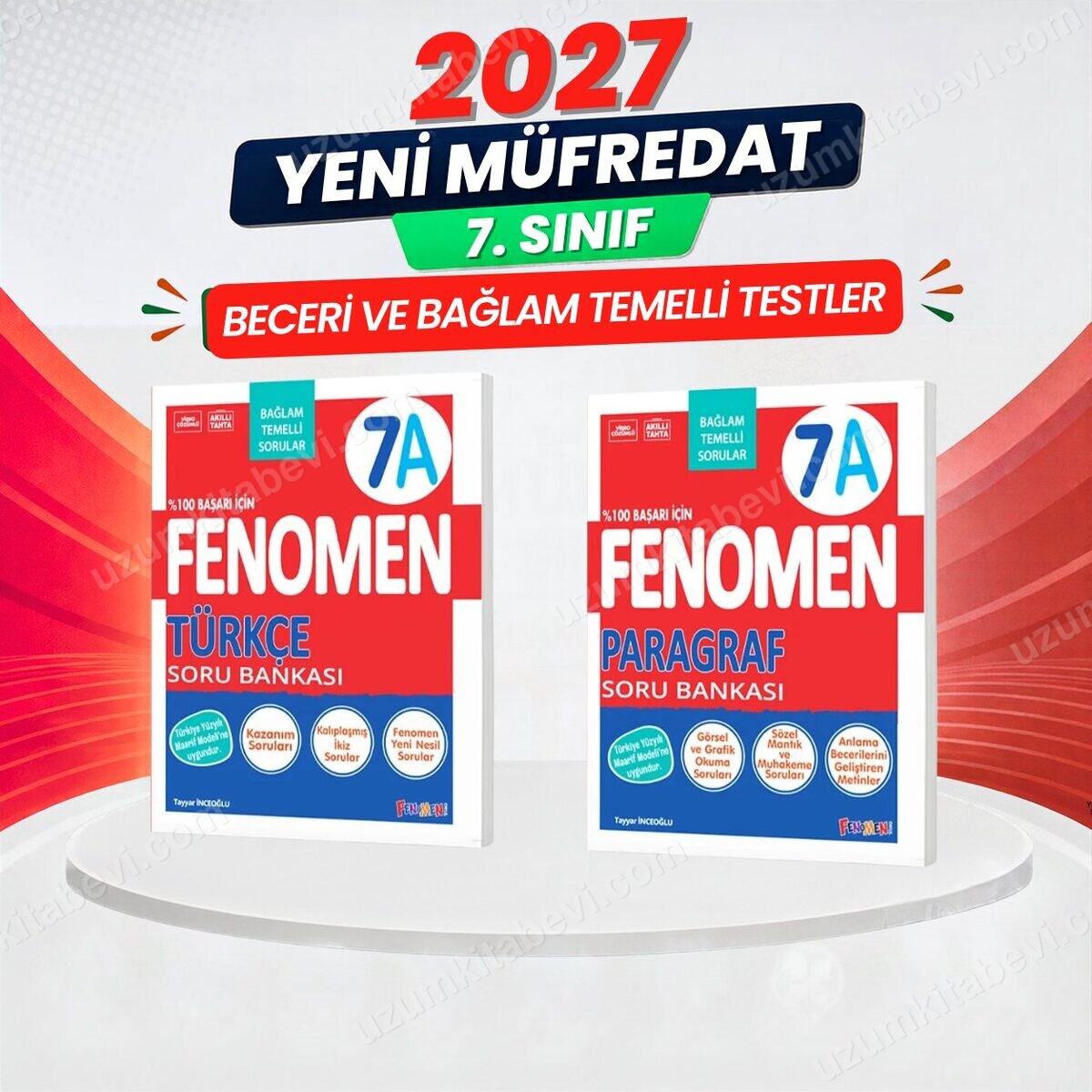 2027 7.Sınıf 7A TÜRKÇE- 7A PARAGRAF Maarif Yeni Müfredat Soru Bankası Seti(2 KİTAP)(Kolay-Orta) - FENOMEN OKUL YAYINLARI kitap kapağı