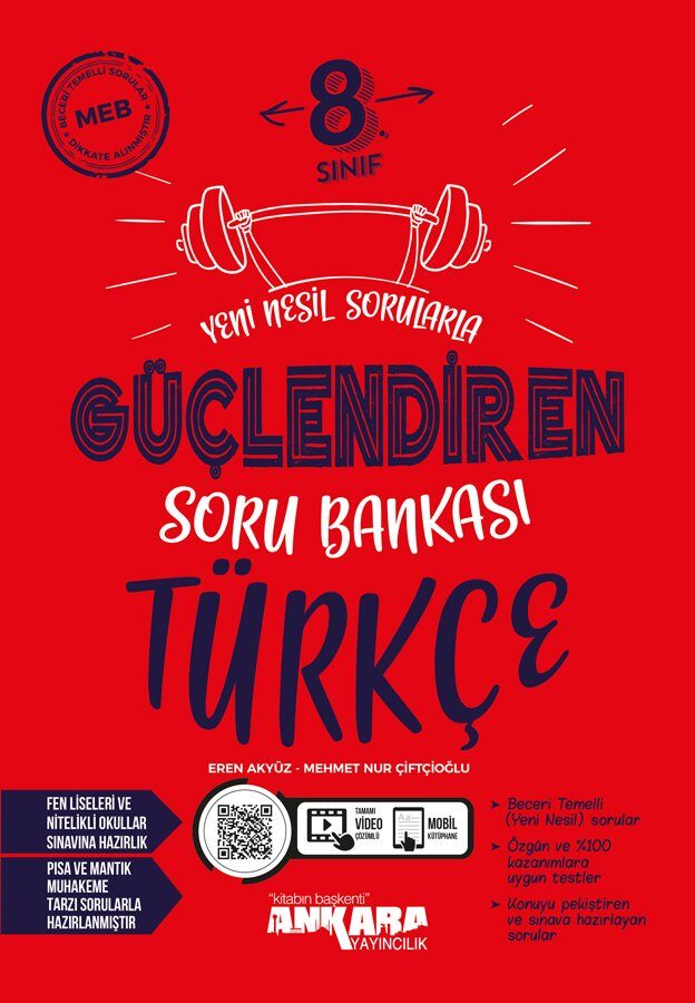 8.Sınıf Güçlendiren Türkçe Soru Bankası Ankara Yayıncılık - Ankara Yayıncılık kitap kapağı