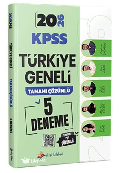 2026 KPSS Türkiye Geneli Tamamı PDF Çözümlü 5 Deneme Sınavı Dizgi Kitap