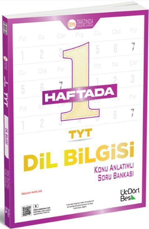 ÜçDörtBeş Yayınları TYT 1 Haftada Dil Bilgisi Konu Anlatımlı Soru Bankası - Üç Dört Beş Yayınları kitap kapağı