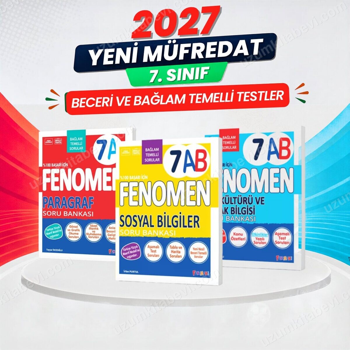 2027 7.Sınıf-7A PARAGRAF -7AB DİN-7AB SOSYAL Yeni Müfredat Soru Bankası Seti - FENOMEN OKUL YAYINLARI kitap kapağı