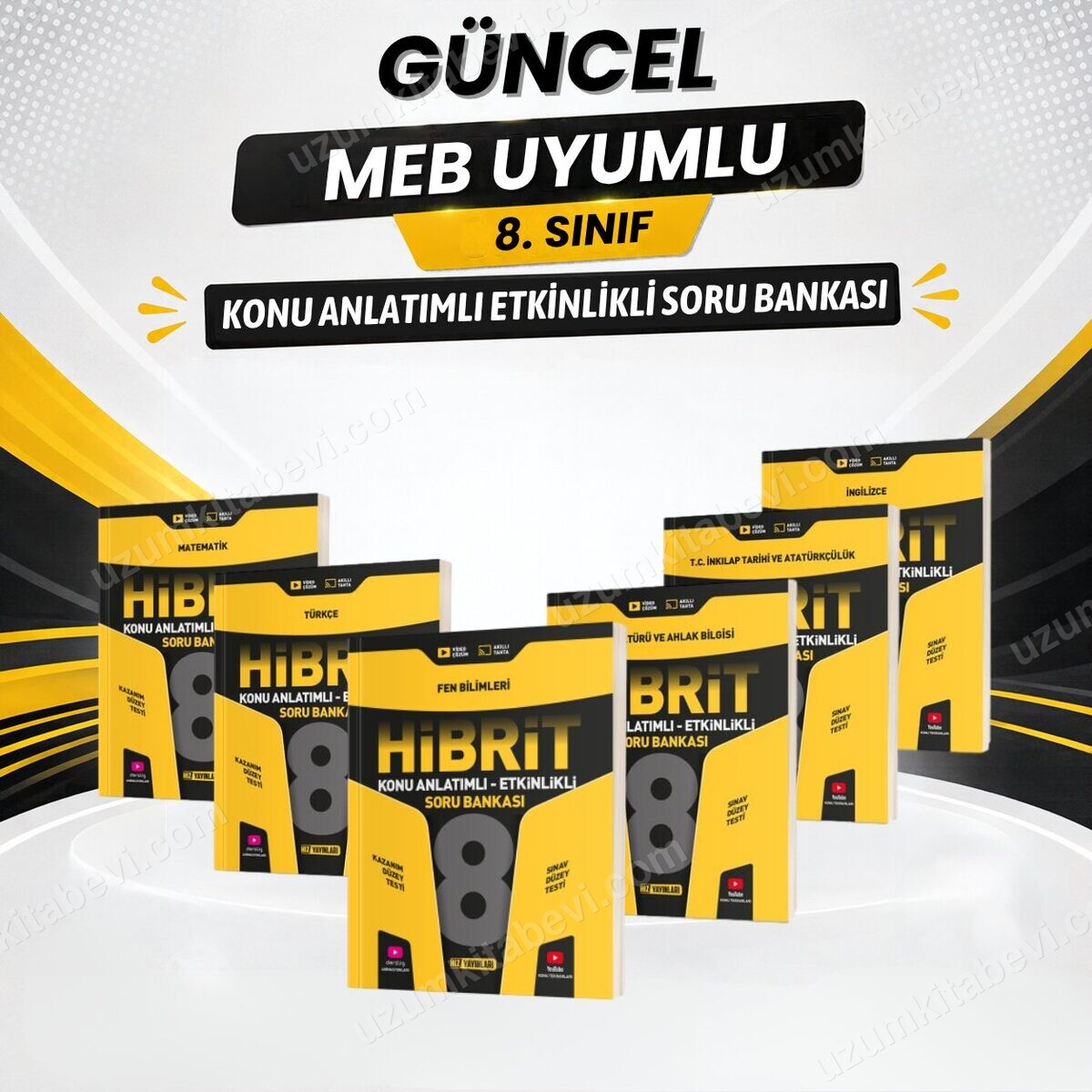 Hız Yayınları Güncel Müfredat 8.SINIF HİBRİT Tüm Dersler 6 Kitap Konu Anlatımlı Etkinlikli Soru Bankası - Hız Yayınları kitap kapağı