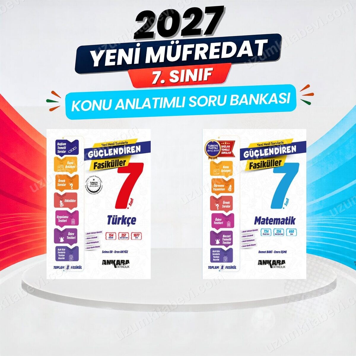 Ankara Yayıncılık 2027 7.Sınıf Matematik-Türkçe Konu Anlatımlı Bağlam Temelli Soru Bankası Fasikül %100 Yeni Müfredat - Ankara Yayıncılık kitap kapağı