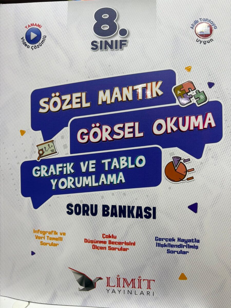 Limit Yayınları 8. Sınıf Sözel Mantık ve Görsel Okuma 2026-2027 - Limit Yayınları kitap kapağı