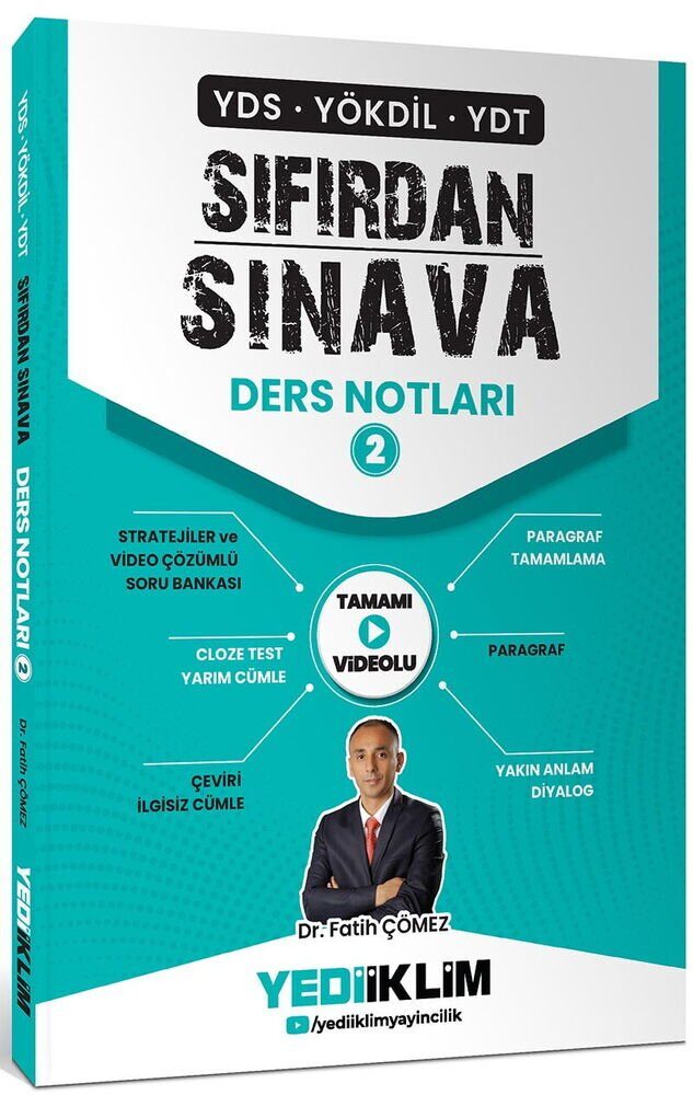 Yediiklim Yayınları YDS YÖKDİL YDT Sıfırdan Sınava Tamamı Videolu Ders Notları 2. Kitap - Yediiklim Yayınları kitap kapağı