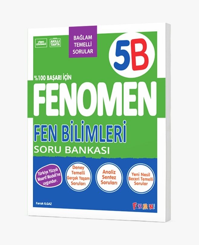 FENOMEN 5 FEN BİLİMLERİ (B) SORU BANKASI - FENOMEN OKUL YAYINLARI kitap kapağı