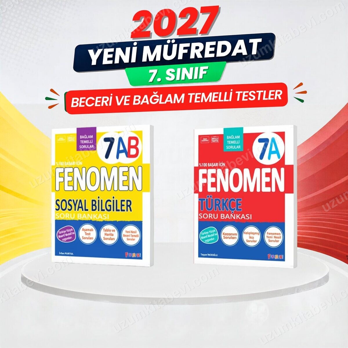 2027 7.Sınıf 7A TÜRKÇE- 7AB SOSYAL BİLGİLER Maarif Yeni Müfredat Soru Bankası Seti(2 KİTAP)(Kolay-Orta) - FENOMEN OKUL YAYINLARI kitap kapağı