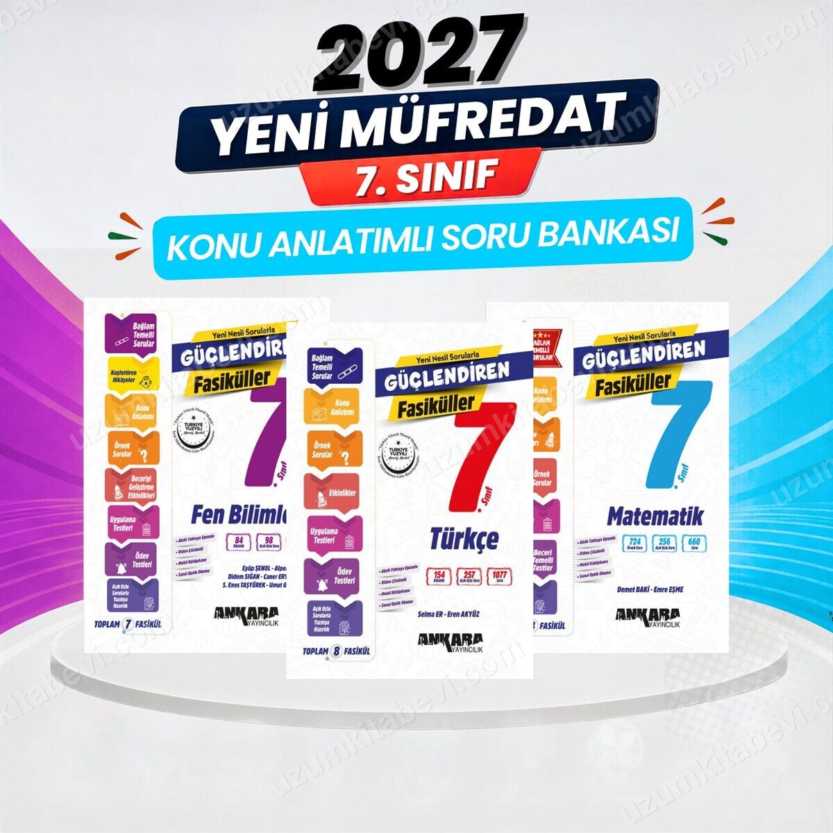 Ankara Yayıncılık 2027 7.Sınıf Matematik-Fen-Türkçe Konu Anlatımlı Bağlam Temelli Soru Bankası %100 Yeni Fasikül Müfredat - Ankara Yayıncılık kitap kapağı