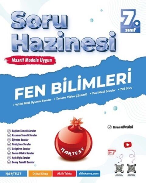 7. SINIF FEN BİLİMLERİ SORU HAZİNESİ - Nartest Yayınevi kitap kapağı