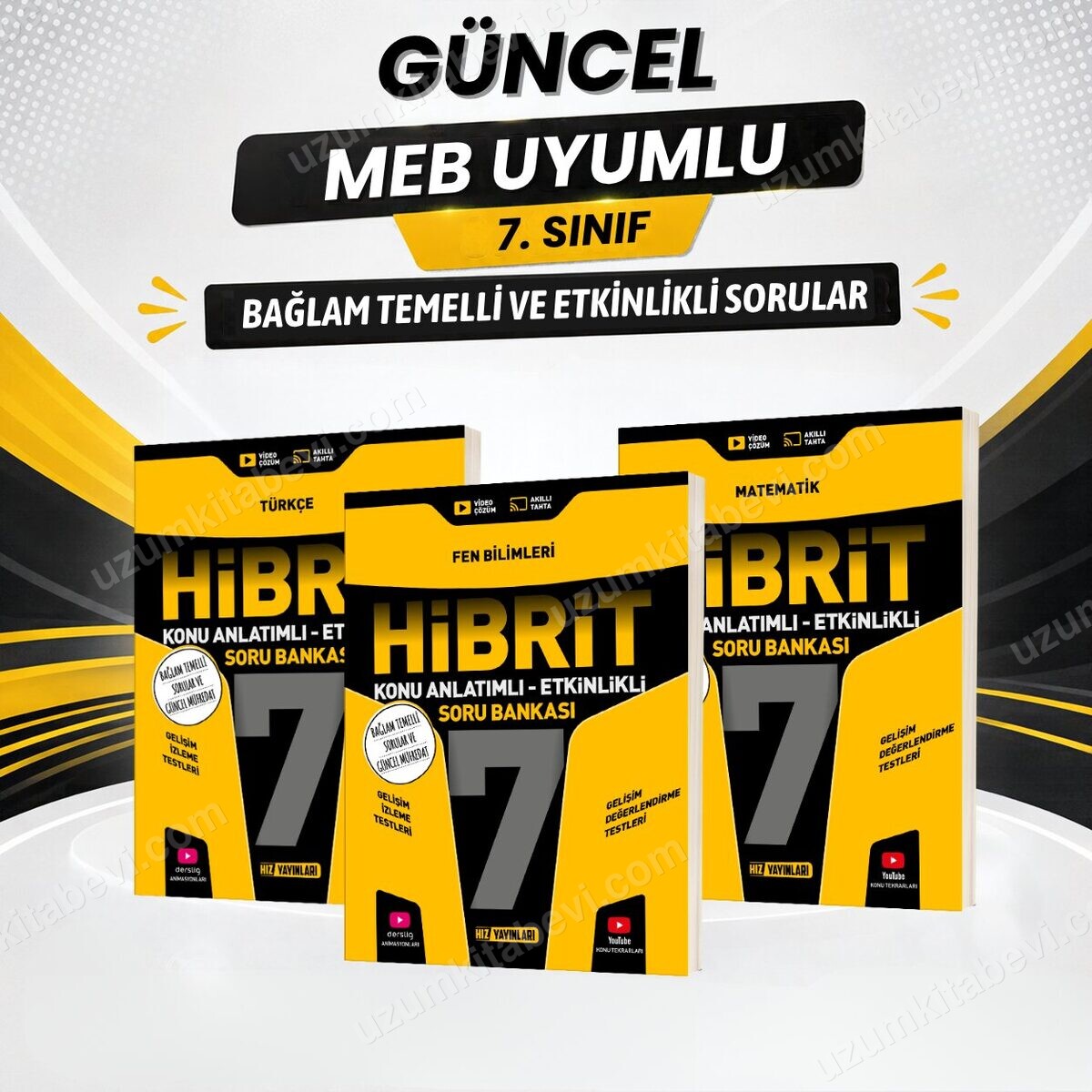Hız Yayınları Hız 2027 7.Sınıf Hibrit Matematik-Türkçe-Fen Konu Anlatımlı Etkinlikli Bağlam Temelli Soru Bankası Seti - Hız Yayınları kitap kapağı