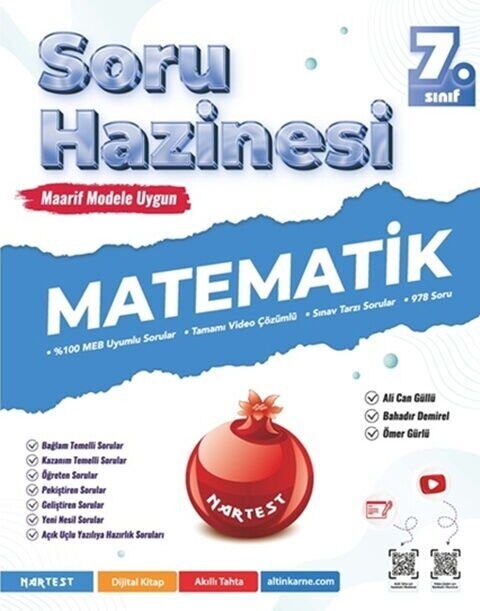 7. SINIF MATEMATİK SORU HAZİNESİ - Nartest Yayınevi kitap kapağı