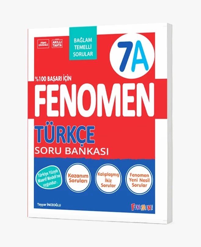Fenomen Okul Yayınları 7. Sınıf Türkçe A Fenomen Soru Bankası - FENOMEN OKUL YAYINLARI kitap kapağı
