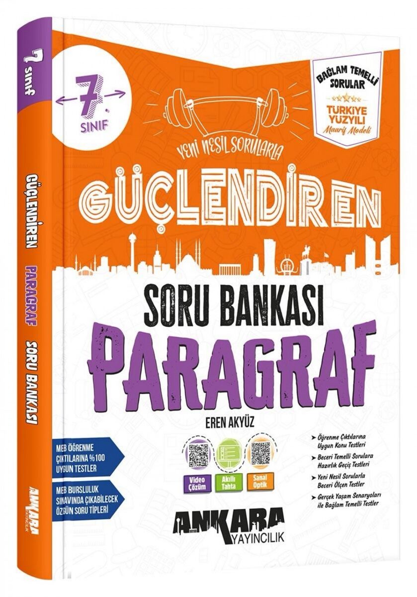 Ankara Yayıncılık 7. Sınıf Paragraf Güçlendiren Soru Bankası - Ankara Yayıncılık kitap kapağı