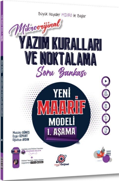ORİJİNAL MATEMATİK YAYINLARI Mikroorijinal Maarif Soru Bankası Yzm Krl Ve Nktl - 26-27 - ORİJİNAL MATEMATİK YAYINLARI kitap kapağı