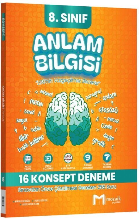 8. Sınıf Mozaik Deneme 16 Lı Anlam Bilgisi - 2026 - Mozaik Yayınları kitap kapağı