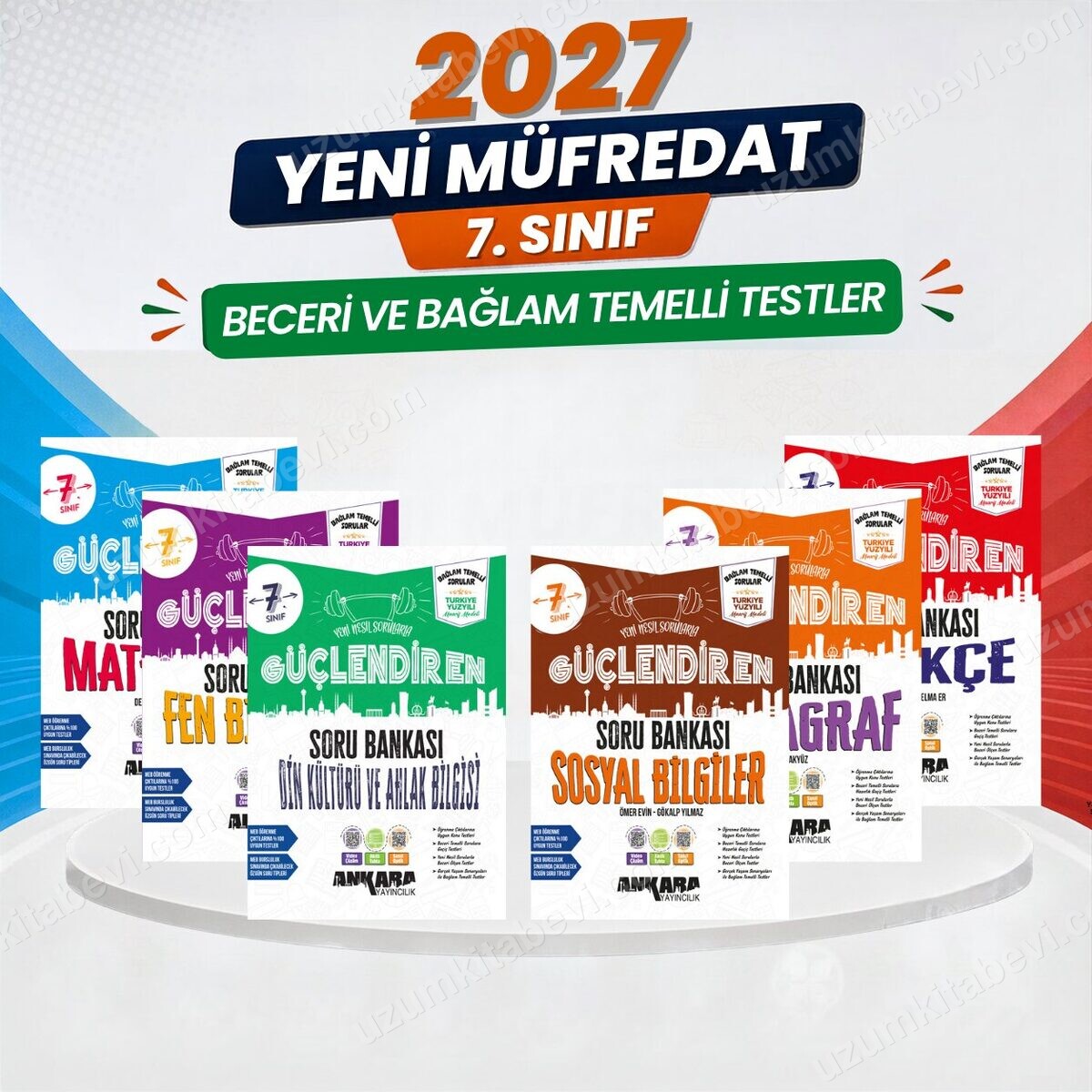 2027 7.Sınıf Güçlendiren M-T-F-S-D-P %100 Maarif Bağlam Temelli Yeni Müfredat Soru Bankası Seti - Ankara Yayıncılık kitap kapağı