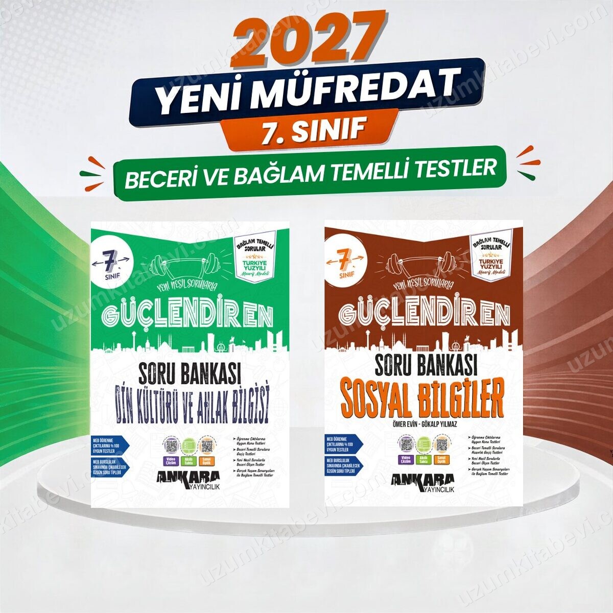 2027 7.Sınıf Güçlendiren S-D %100 Maarif Bağlam Temelli Yeni Müfredat Soru Bankası Seti( 2 Kitap) - Ankara Yayıncılık kitap kapağı