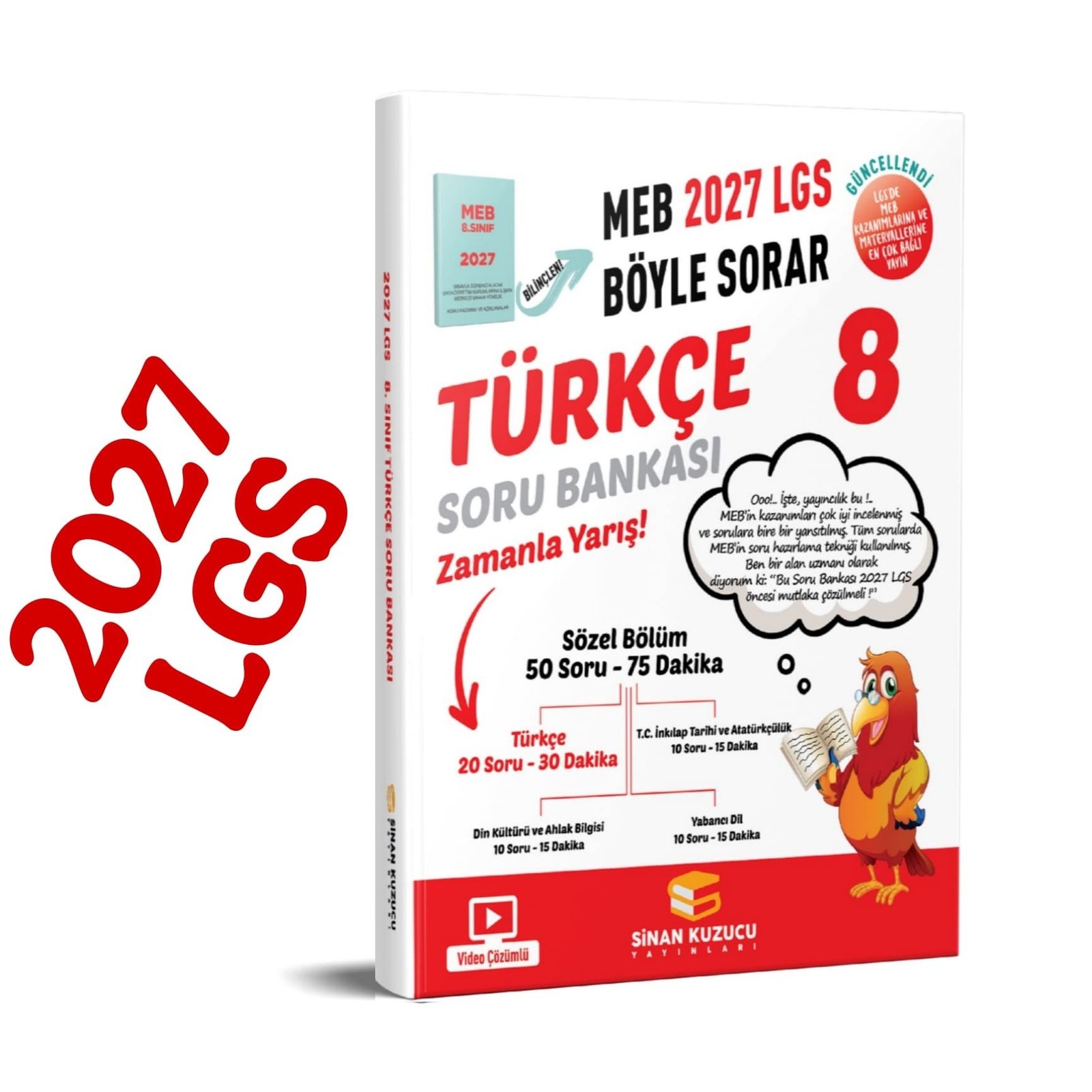 Sinan Kuzucu Yayınları 8.Sınıf LGS Hazırlık 2027 Lgs Meb Böyle Sorar TÜRKÇE Soru Bankası Video Çözümlü