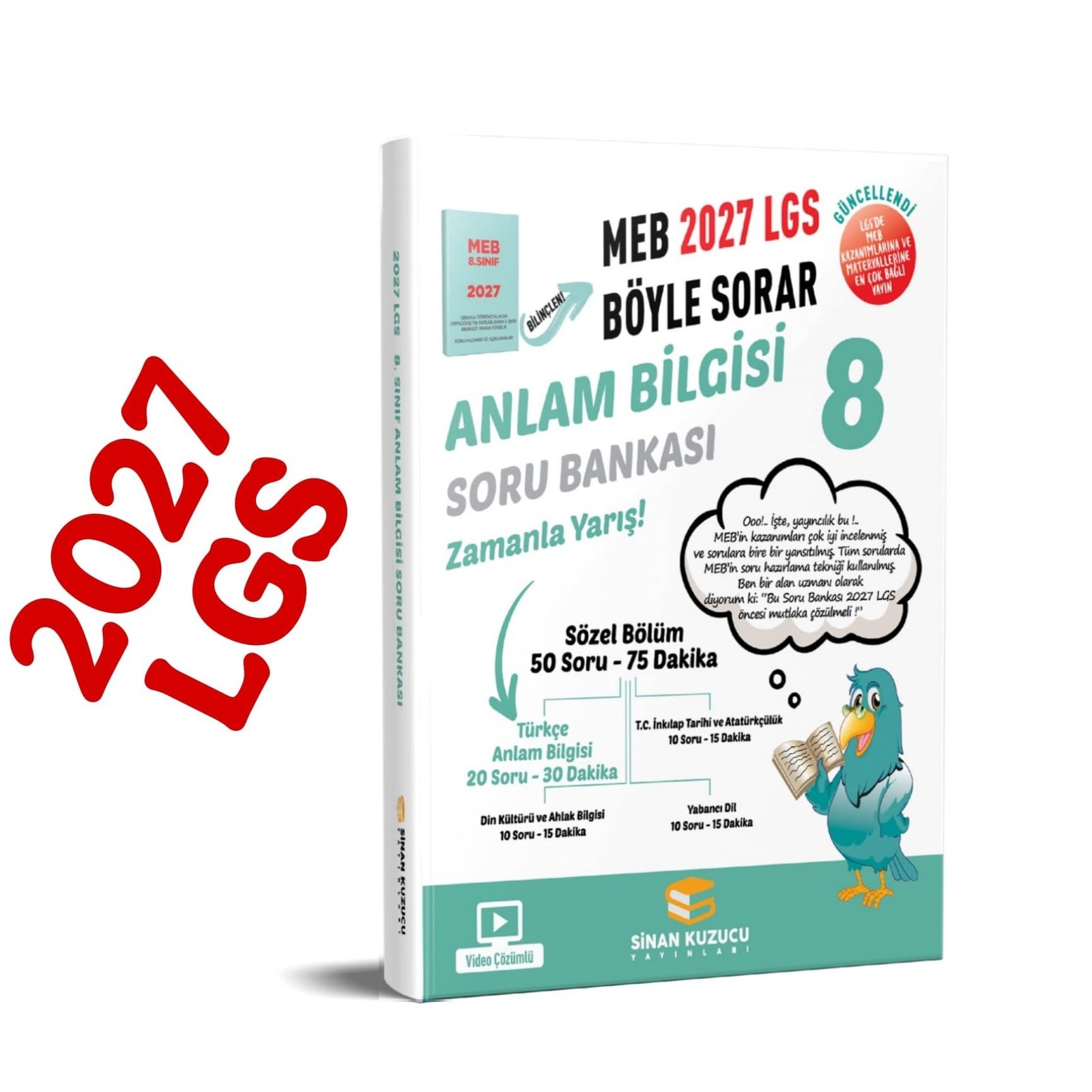 Sinan Kuzucu Yayınları 8.Sınıf LGS Hazırlık 2027 Lgs Meb Böyle Sorar ANLAM BİLGİSİ Soru Bankası Video Çözümlü