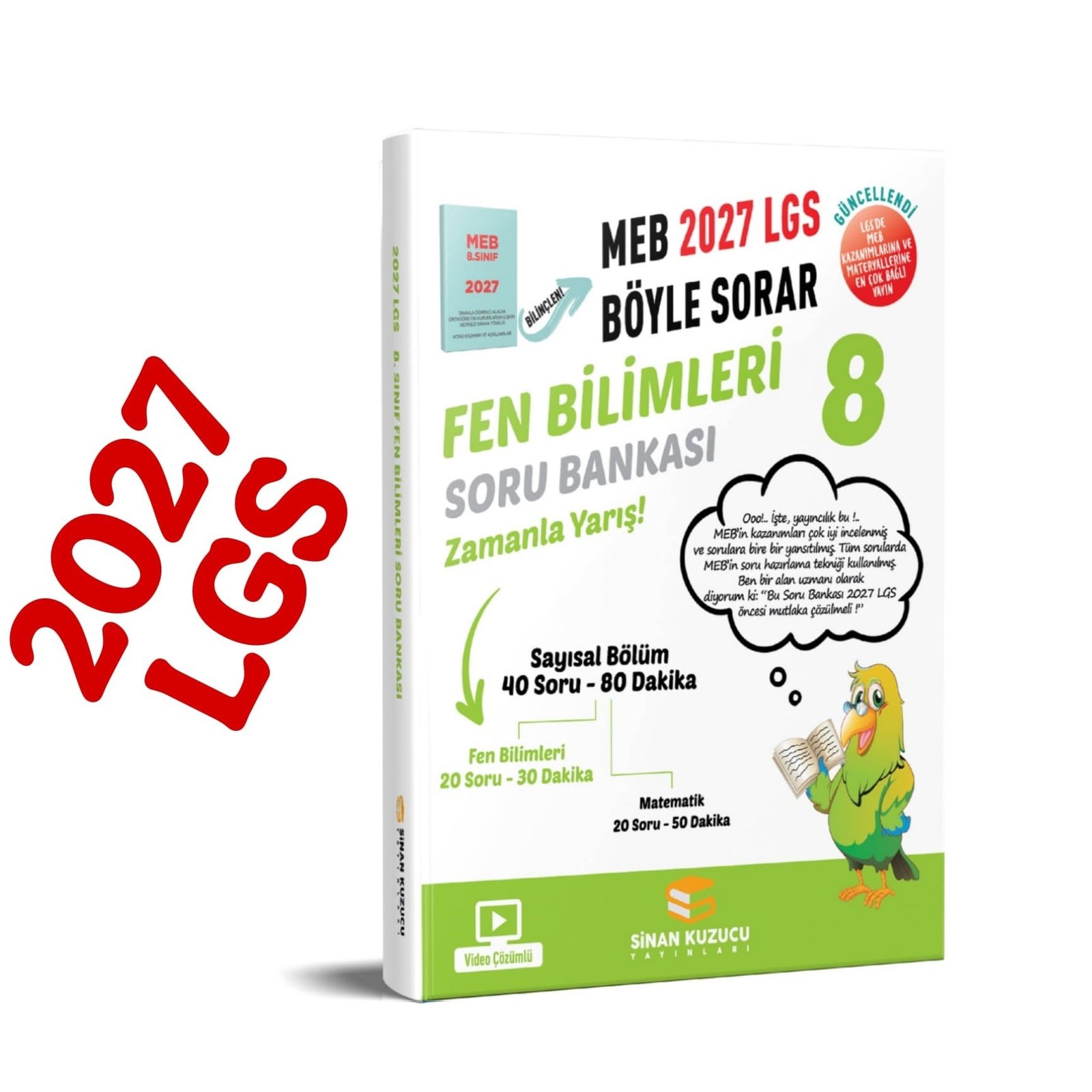 Sinan Kuzucu Yayınları 8.Sınıf LGS Hazırlık 2027 Lgs Meb Böyle Sorar FEN BİLİMLERİ Soru Bankası Video Çözümlü