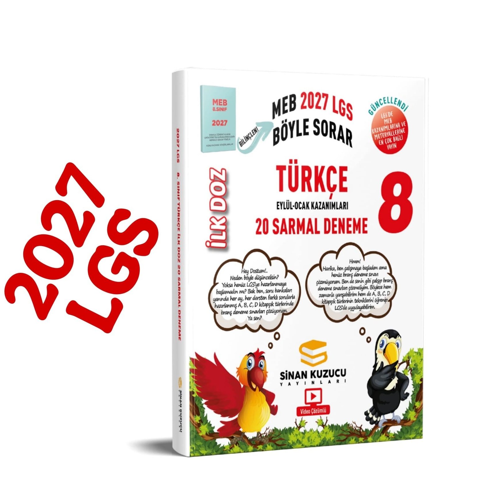 Sinan Kuzucu Yayınları 8.Sınıf LGS Hazırlık İlk Doz Sarmal Branş Denemeleri TÜRKÇE ( 2027 LGS )