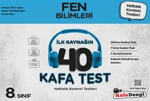 Kafadengi Yayınları 8. Sınıf Fen Bilimleri İlk Kaynağın 40 Kafa Test