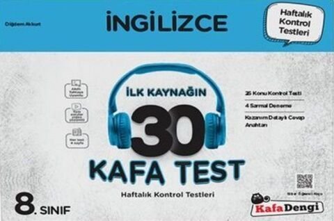 Kafadengi Yayınları 8. Sınıf İngilizce İlk Kaynağın 30 Kafa Test
