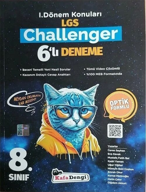 Kafadengi Yayınları 8. Sınıf LGS 1. Dönem Challenger 6 lı Deneme