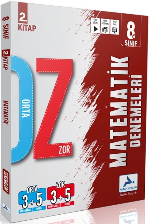 Paraf Yayınları 8. Sınıf Matematik Orta Zor Branş Deneme
