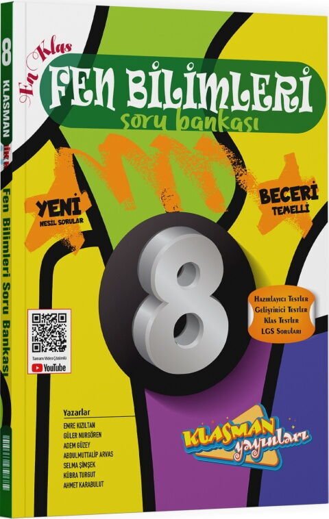 KLASMAN 08.SINIF S.B. FEN BİLİMLERİ (GÜNCEL MÜFREDAT)2027 MÜFREDATA UYGUN