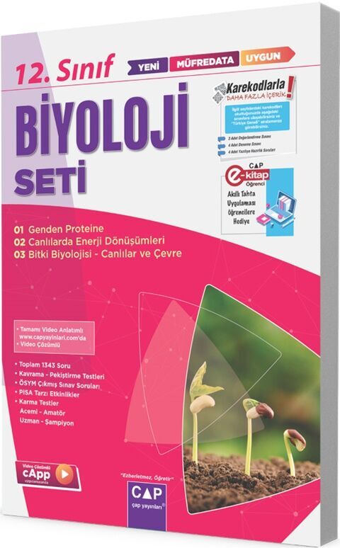 Çap Yayınları 12. Sınıf Set Anadolu Biyoloji - 2027 - Çap Yayınları kitap kapağı