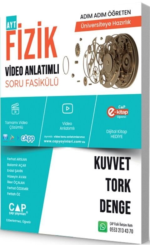 ÜNİV. HAZ FİZİK KA-SB KUVVET-TORK-DENGE -  (GÜNCEL MÜFREDAT)2027 MÜFREDATA UYGUN