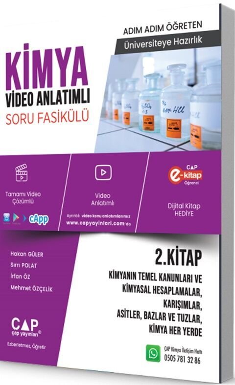 ÜNİV. HAZ KİMYA KA-SB BİLİMİ 2.KİTAP -  (GÜNCEL MÜFREDAT)2027 MÜFREDATA UYGUN
