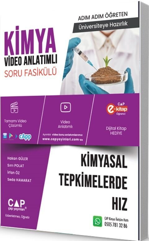 ÜNİV. HAZ KİMYA KA-SB KİMYASAL TEPKİ HIZ  -  (GÜNCEL MÜFREDAT)2027 MÜFREDATA UYGUN