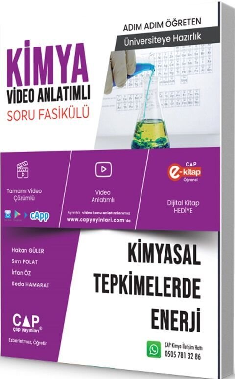 ÜNİV. HAZ KİMYA KA-SB KİMY.TEPKİ. ENERJİ -  (GÜNCEL MÜFREDAT)2027 MÜFREDATA UYGUN