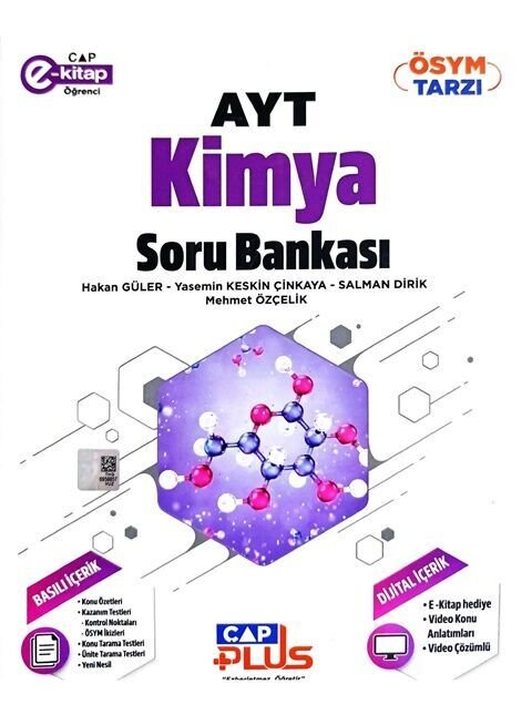 ÇAP YKS AYT PLUS Soru Bankası KİMYA -  (GÜNCEL MÜFREDAT)2027 MÜFREDATA UYGUN