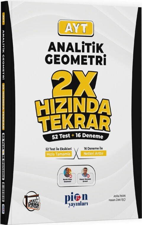 PİON YKS AYT 2X HIZINDA TEKRAR ANALTK GEOMETR(Güncel Müfredat)2027 MÜFREDATA UYGUN