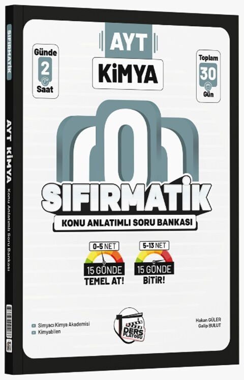 D.PLATOSU YKS AYT SIFIRMATİK K.A. KAMP KİMYA(Güncel Müfredat)2027 MÜFREDATA UYGUN