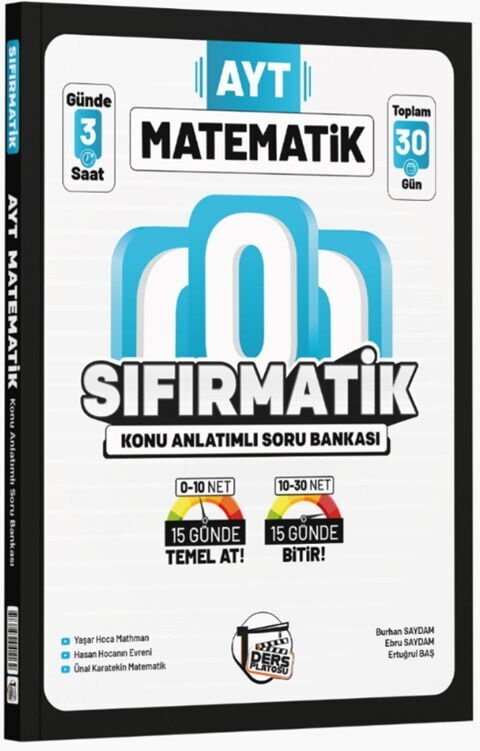 D.PLATOSU YKS AYT SIFIRMATİK K.A. KAMP MATEMATİK (Güncel Müfredat)2027 MÜFREDATA UYGUN