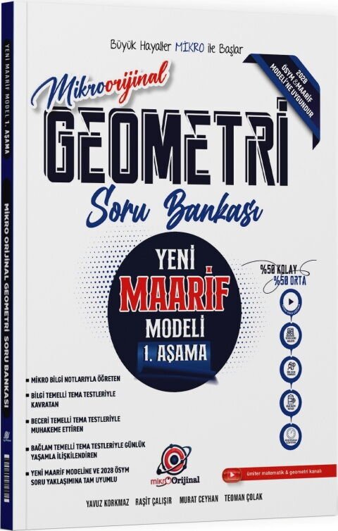 MİKRO ORİJİNAL MAARİF Soru Bankası GEOMETRİ 1(Güncel Müfredat)2027 MÜFREDATA UYGUN