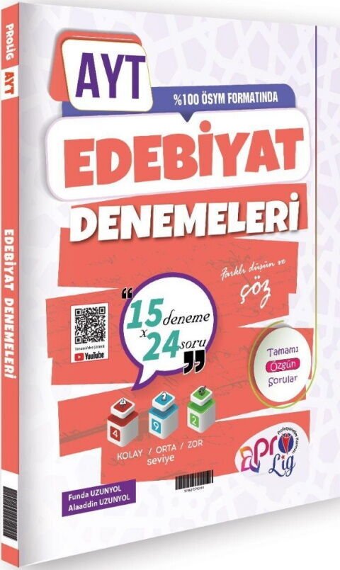 PROLİG YKS AYT DENEME 15*24 EDEBİYAT (Güncel Müfredat)2027 MÜFREDATA UYGUN